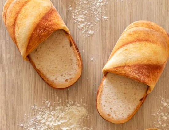 Bread Slippers Super Soft Fun Novelty Gift