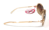 High-Quality Plastic Lenses in Gold Frame Sunglasses