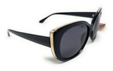 Retro Sunglasses Black Frames  Metal Trim 035I 4